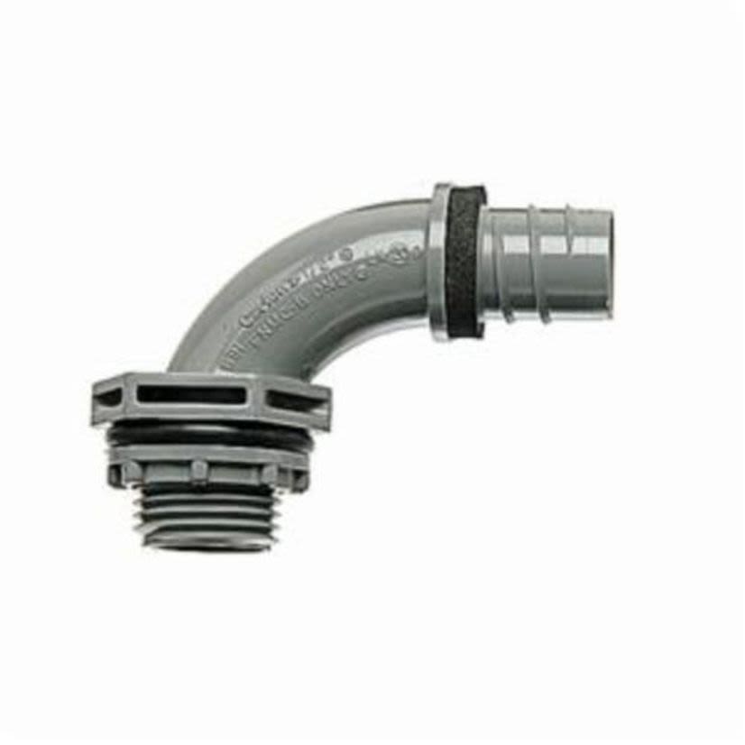 Carlon LN20DA Conduit Connector, 1/2 in Trade, 90 deg, PVC